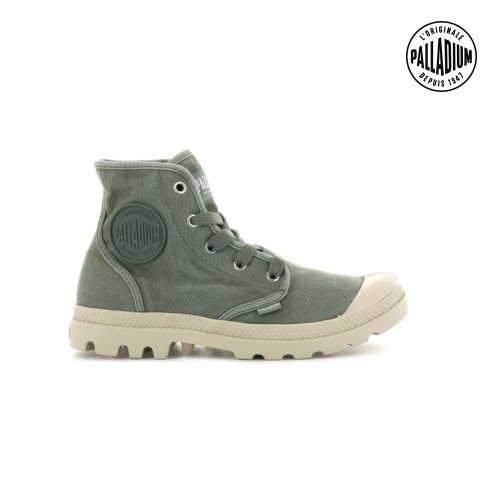 Palladium Pampa Hi Women's Boots Olive | UK L907-RCP